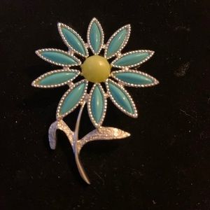 Sarah Coventry DAISY TIME 1971 Silver toned Statement Pin Brooch